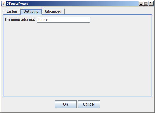 JSocksProxy UI outgoing tab